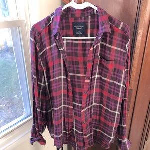 American eagle purple flannel